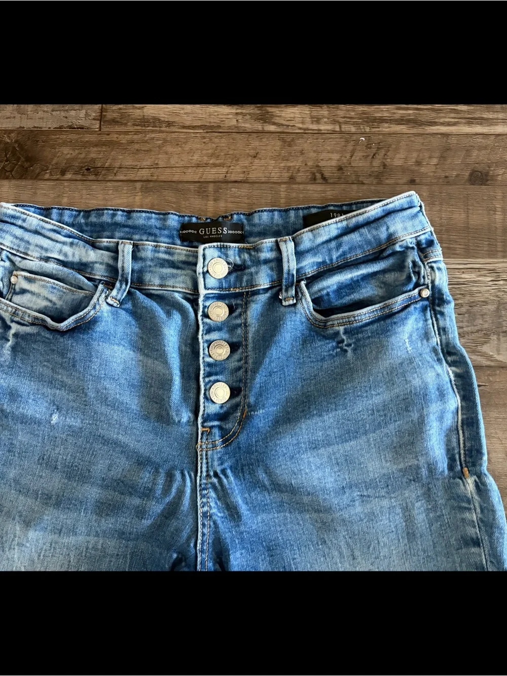 GUESS 1981 Skinny High Rise Button Fly Jeans | Size 29 - Picture 4 of 12